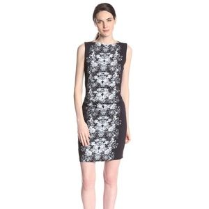 Nicole Miller Ghost Flower Crepe Dress